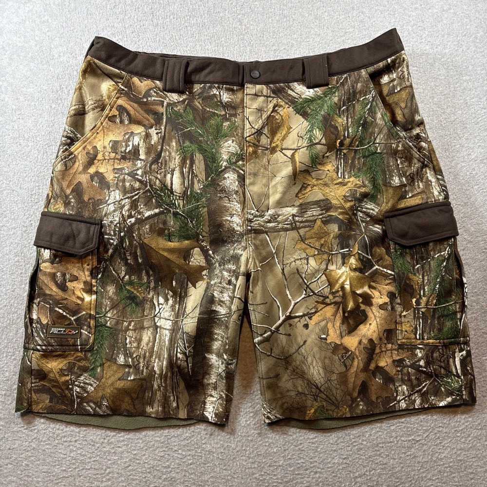 Scent Lok Camo Cargo Shorts Men's 2XL Carbon Alloy Realtree Hunting Insulated